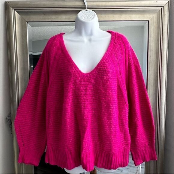 UNIVERSAL THREAD Cozy Sweater Color Bright Fussy Pink Size X-Large - Picture 1 of 4